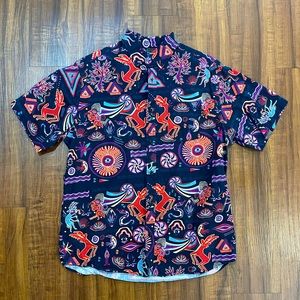 Grassroots short sleeve button down (tribal/multi)